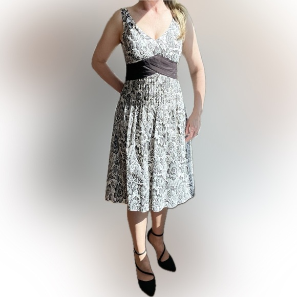 Antonio Melani Floral Black and White Women's Dress, size 4 - Picture 2 of 12